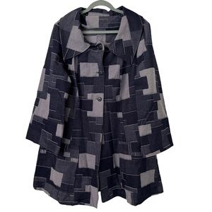 Denim Patchwork Lagenlook‎ A-Line Oversized Shaket Womens Size Small